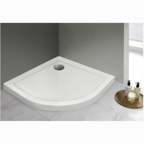 Sanplast Prestige brodzik półokrągły zintregowany 80x80x3 cm