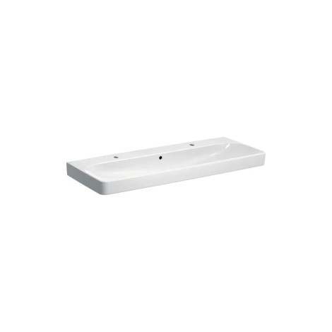 Geberit Smyle Square umywalka meblowa z dwoma otworami na baterię 120x48cm