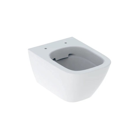 Geberit Smyle Square Pure prostokątna miska wisząca krótka 48cm Rimfree kryte mocowanie