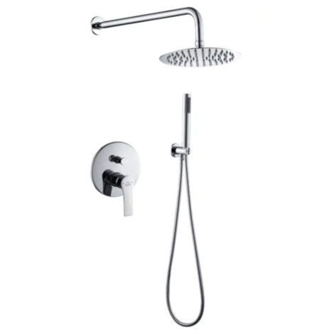 Laveo Raila natryskowy zestaw podtynkowy z deszczownicą chrom