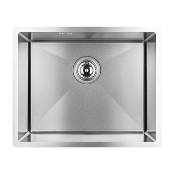 Laveo Marmara zlewozmywak stalowy 1-komorowy 440x540 +syfon