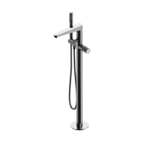Omnires Contour bateria wannowa wolnostojąca chrom