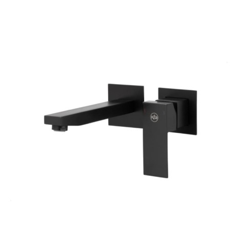 Kfa Logon bateria umywalkowa podtynkowa  ścienna black