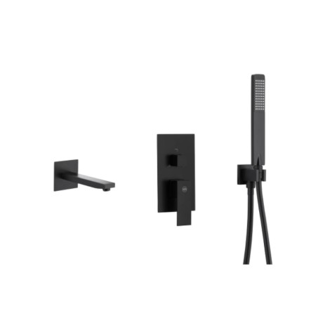 Kfa Logon zestaw wannowy podtynkowy bateria 3-funkcyjna black.
