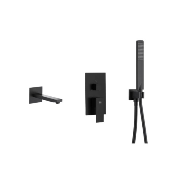 Kfa Logon zestaw wannowy podtynkowy bateria 3-funkcyjna black.