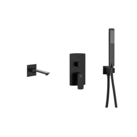Kfa Mokait zestaw wannowy podtynkowy bateria 3-funkcyjna black.