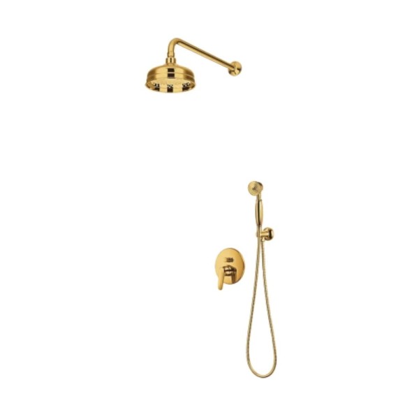 Omnires Art Deco system prysznicowy podtynkowy złoty