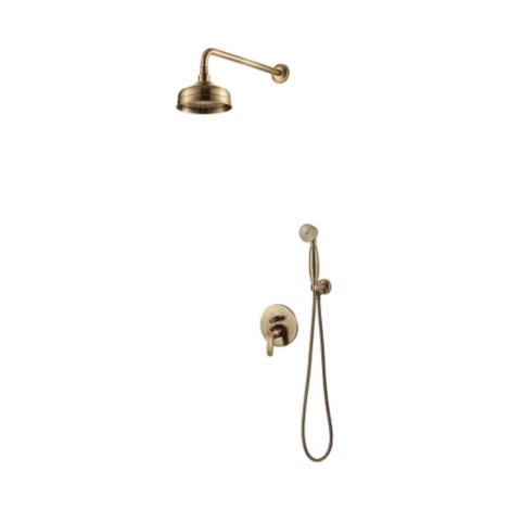 Omnires Art Deco system prysznicowy podtynkowy brąz antyczny