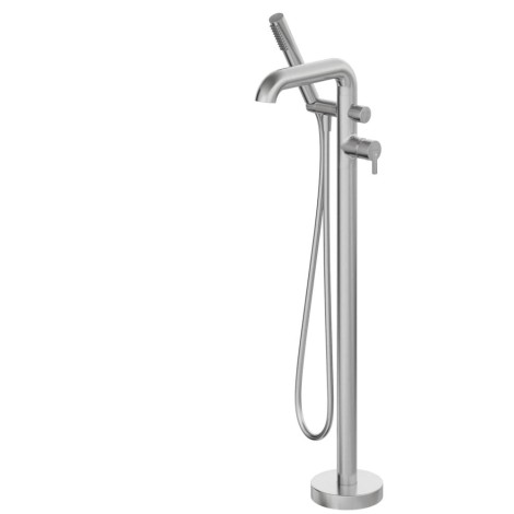 Deante  Silia bateria wannowa wolnostojąca z kompletem natryskowym stal