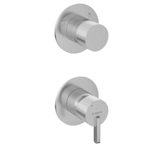 Deante Silia bateria natryskowa podtynkowa z przełącznikiem natrysku stal