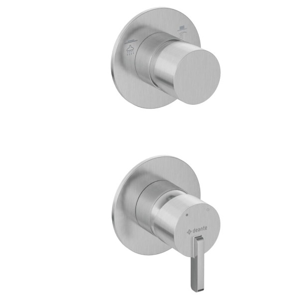 Deante Silia bateria natryskowa podtynkowa z przełącznikiem natrysku stal