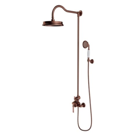 Omnires Armance system prysznicowy natynkowy miedź antyczna