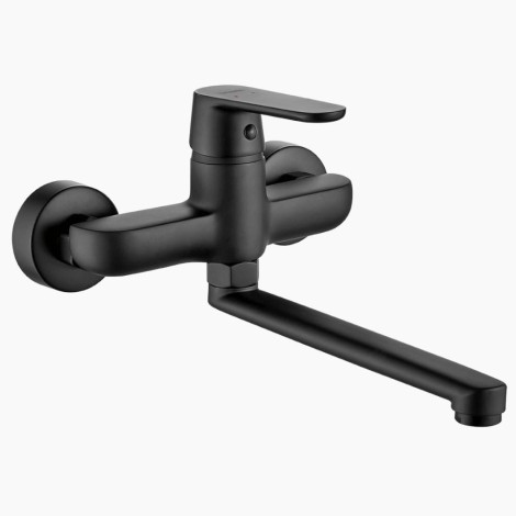 Kuchinox Dima bateria zlewozmywakowa ścienna wylewka 297 mm czarna