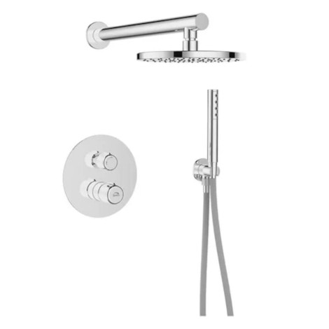 Laveo Pretto bateria natryskowa podtynkowa z zestawem chrom
