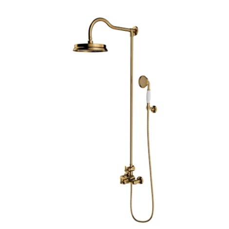 Omnires Armance system prysznicowy natynkowy złoty