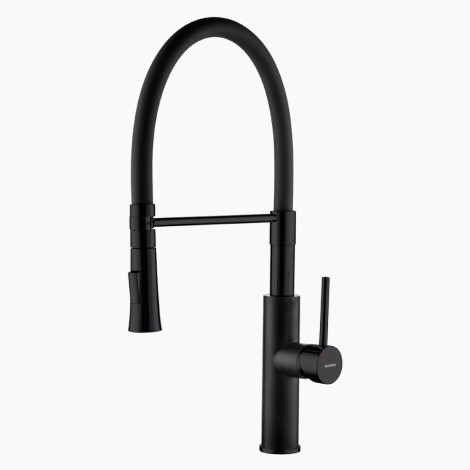 Kuchinox Shire bateria zlewozmywakowa stojąca z wylewką U czarna