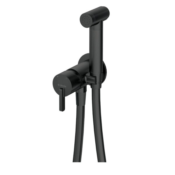 Deante Silia bateria bodetowa podtynkowa ze słuchawką czarna