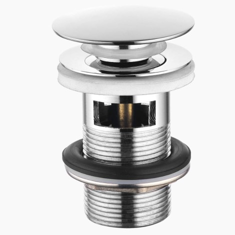 Kuchinox Korek spustowy klik-klak z przelewem O G 1?4" chrom