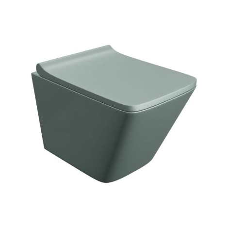 Lavita Lago Grey miska WC wisząca bezkołnierzowa z deską wolnoopadającą