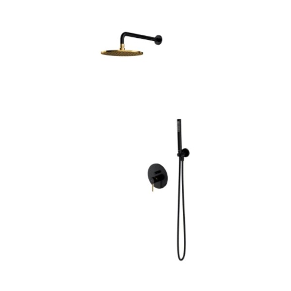 Omnires Y system prysznicowy podtynkowy czarno-złoty