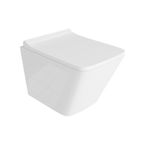 Lavita Lago miska WC wisząca bezkołnierzowa z deską wolnoopadającą