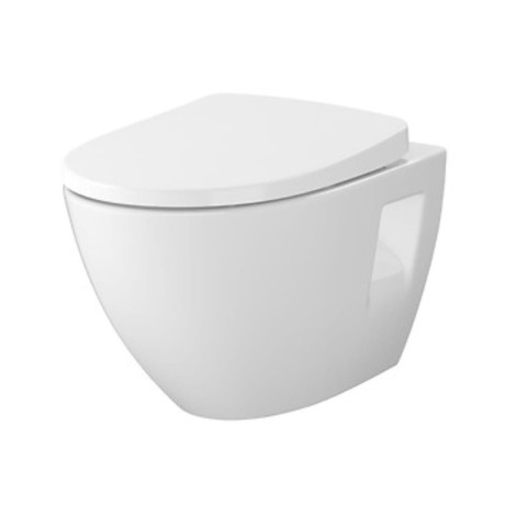 Cersanit Moduo Plus Oval miska WC wisząca Clean On w zestawie z deską wolnoopadającą Slim Wrap