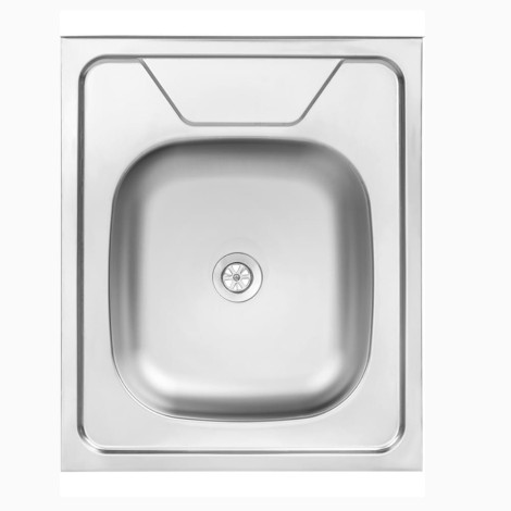 Kuchinox zlewozmywak stalowy nakładany 1 komorowy gładki inox 60x50x16 cm