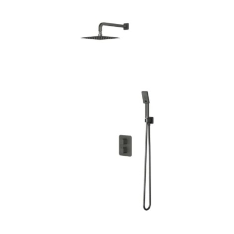 Omnires Parma termostatyczny system prysznicowy podtynkowy grafit