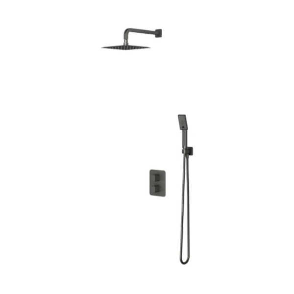 Omnires Parma termostatyczny system prysznicowy podtynkowy grafit