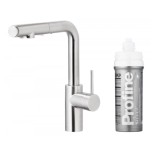 Kfa Duero Pure Basic bateria zlewozmywakowa z filtracją wody oraz wyciąganą wylewką inox