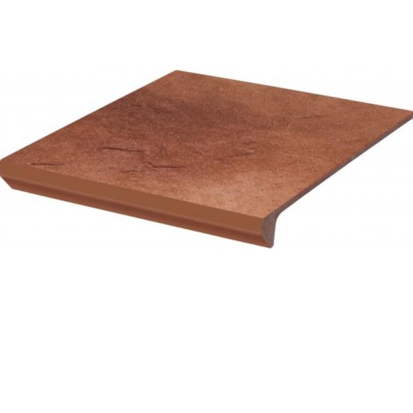 Paradyż Taurus brown klinkier płytka stopnica prosta kapinos 30 x 33 cm.