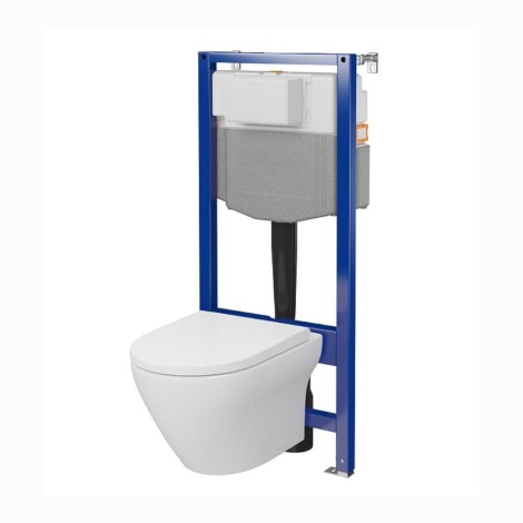 Cersanit Larga zestaw podtynkowy + miska zawieszana + deska wolnoopadająca