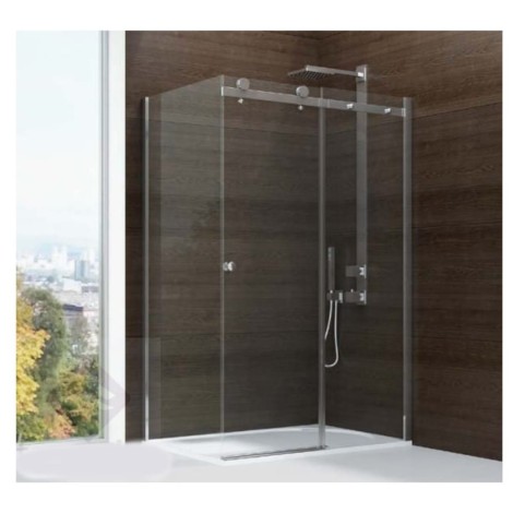 New Trendy kabina Diora prostokątna chrom 100x90x200 cm