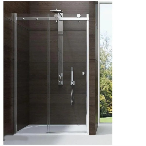 New Trendy drzwi wnękowe Diora 120*200 szkło przezroczyste chrom