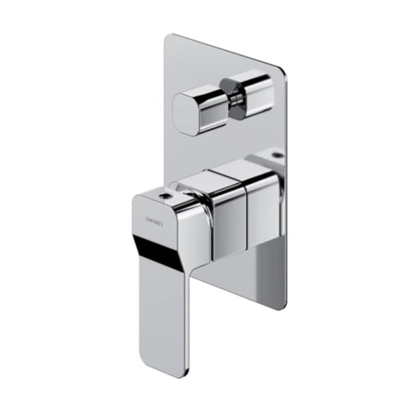 Omnires Slide bateria prysznicowo-wannowa podtynkowa chrom