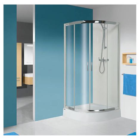 Sanplast Kabina narożna półokrągła 80x80 + brodzik