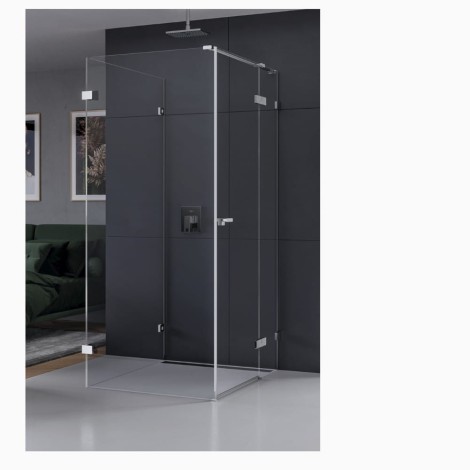 New Trendy kabina Eventa przyścienna prawa chrom 100x90x200 cm