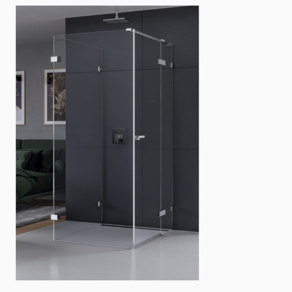 New Trendy kabina Eventa przyścienna chrom 100x90x200 cm