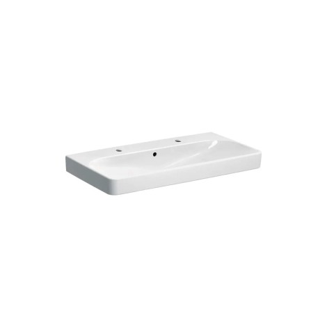 Geberit Smyle Square umywalka meblowa z dwoma otworami na baterię 90x48cm