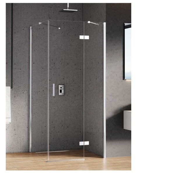 New Trendy kabina New Renoma prostokątna prawa chrom 120x90x195 cm
