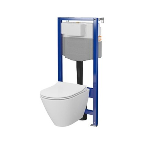 Cersanit City Oval zestaw podtynkowy + miska zawieszana + deska wolnoopadająca