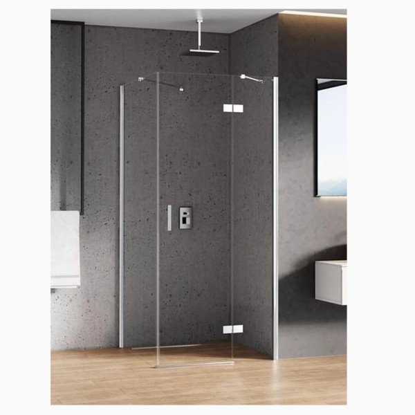 New trendy New Renoma kabina prostokątna lewa chrom 120x80x195 cm