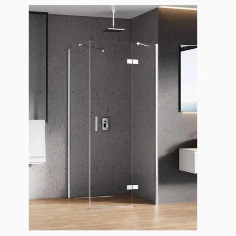New Trendy New Renoma kabina prostokątna lewa chrom 120x90x195 cm
