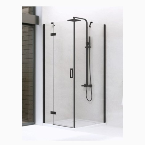 New Trendy New Renoma Black kabina prostokątna prawa 100x90x195cm