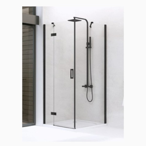New Trendy New Renoma Black kabina prostokątna prawa 100x90x195cm