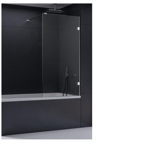 New Trendy Eventa parawan nawannowy stały 80x150 cm szkło przezroczyste chrom