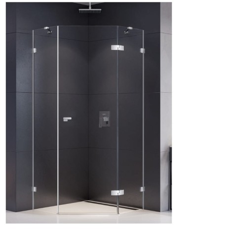 New Trendy kabina Eventa pięcokątna prawa chrom 90x90x200 cm