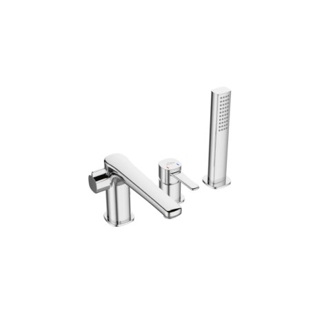Invena Glamou bateria wannowa 3-otworowa chrom