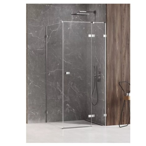 New Trendy Avexa kabina prostokątna prawa chrom 80x120x200 cm