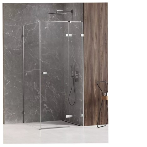 New Trendy kabina Avexa prostokątna prawa chrom 120x90x200 cm